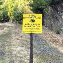 no motorized access off of main road
