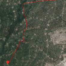 Route to trailhead